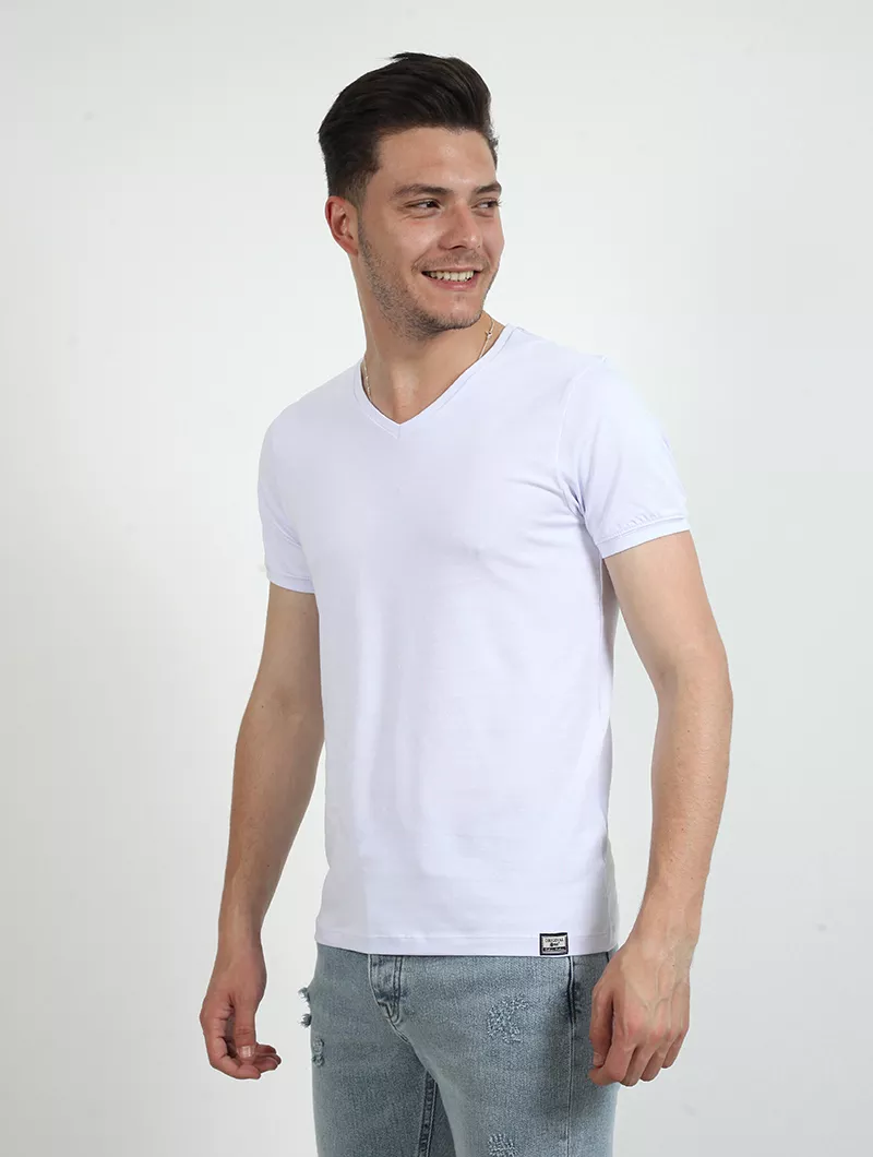 Tee shirt basique col V